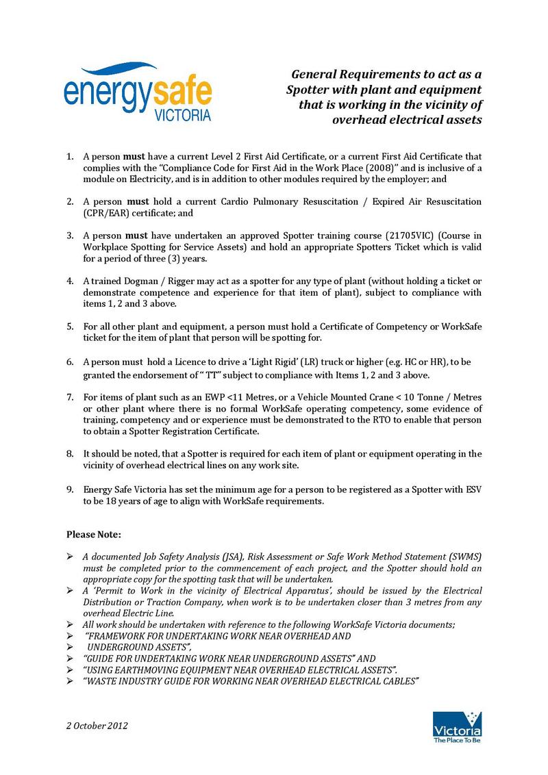 Electrical Spotters Victoria Ballarat